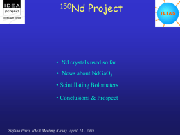 150Nd Project - IDEA project