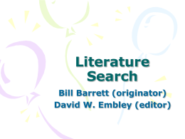 Literature Search - Brigham Young University