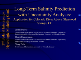 Long-Term Salinity Prediction with Uncertianty Analysis