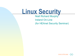 Linux Security - Welcome to IOL E-mail