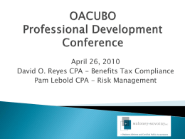OACUBO Professional Development Conference