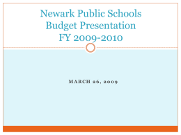 Newark Public Schools Budget Hearing