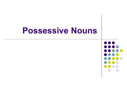 Possessive Nouns - Rutherford County Schools