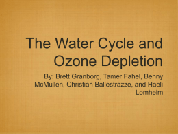 The Water Cycle and Ozone Depletion