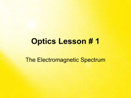 Optics Lesson # 1