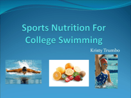 Sports Nutrition Handbook For College Swimming