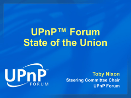 UPnP State of the Union 2003
