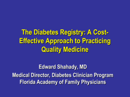 Diabetes Master Clinician Program Florida Academy of