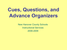 Cues, Questions, and Advanced Organizers