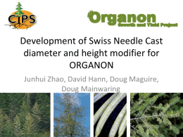 Swiss needle cast multiplier for ORGANON