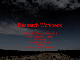 Research Workbook - Texas Tech University