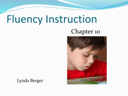 Fluency Instruction - Emerson Alternative High School