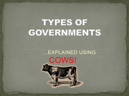 TYPES OF GOVERNMENTS - Winston Knoll Collegiate