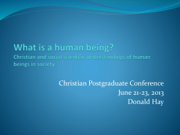 Christian and social scientific understandings of human