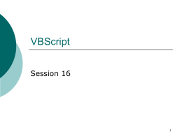VBScript - Ready To Test.
