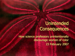 Unintended Consequences - College