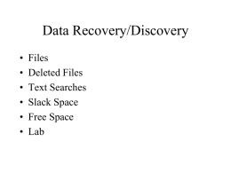 Data Recovery Discovery - Southern Oregon University