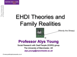 EHDI Theory and Family Reality