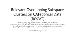 Relevant Overlapping Subspace Clusters on Categorical Data