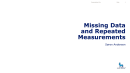 Missing Data and Repeated Measurements