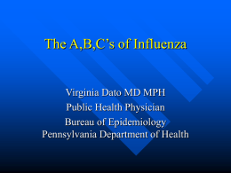 Influenza Presentation by Virginia Dato at MMRS13 Nov 10,2005