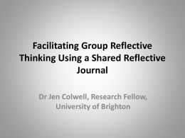 Facilitating Group Reflective Thinking Using a Shared