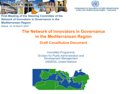 Innovations in Public Administration in the Mediterranean