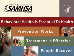 SAMHSA Health Information Technology Initiative