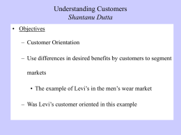 Understanding Customers - Personal World Wide Web Pages