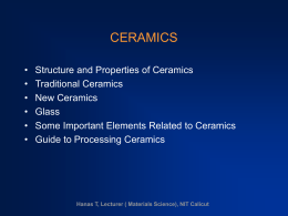 CERAMICS - National Institute of Technology Calicut