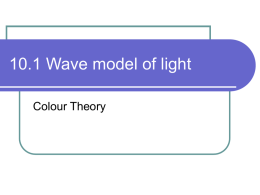 10.1 Wave model of light