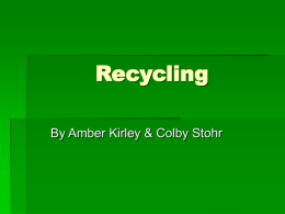 Recycling - State University of New York at Brockport