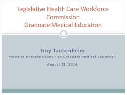 Legislative Health Care Workforce Commission Graduate