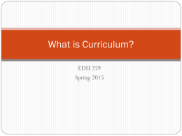 What is Curriculum? - Welcome to Wayne Community College
