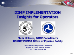 DIMP Presentation - Western Regional Gas
