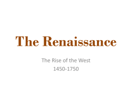 The Renaissance - HISTORY APPRECIATION