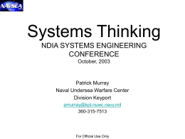 Systems Thinking - Chiang Mai University