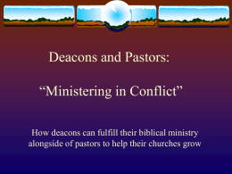 Deacons and Pastors: Partners in Growth