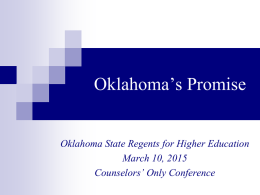 Oklahoma’s Promise 101