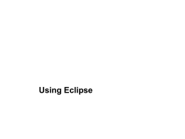 2.3 Using Eclipse