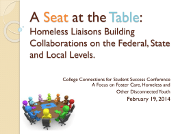 A Seat at the Table: Homeless Liaisons Building