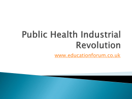 Public Health Industrial Revolution