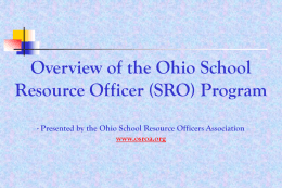 Training - Ohio School Resource Officers Association