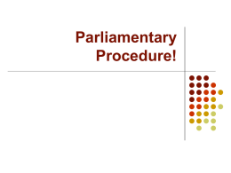 Parliamentary Procedure - State College Area School District
