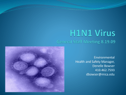 General Staff Meeting Novel A H1N1 Virus