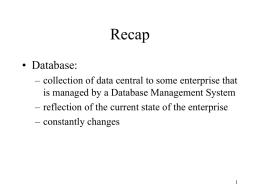 Overview of Databases and DBMS