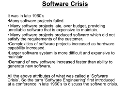 Software Crisis - Bangladesh University of Engineering and