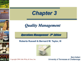 Quality Management - Winthrop University College of