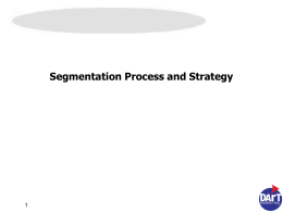 about segmentation - DART Marketing, LLC