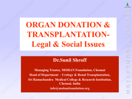 Cadaver Transplantation in India